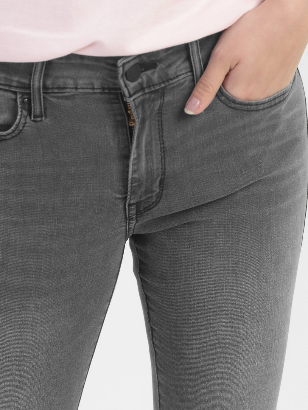 Women's 711 Grey Skinny Fit Mid Rise Jeans - c18df709-01d3-4e32-9235-89b49a0b325a View
