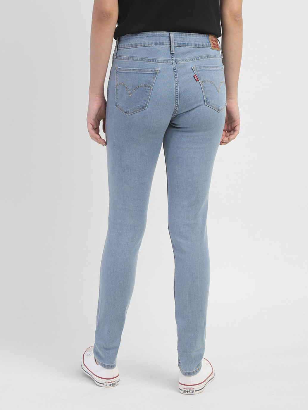 Women's 711 Blue Skinny Fit Mid Rise Jeans - 09ed3a16-e189-4f28-b537-7bd376cb109e View