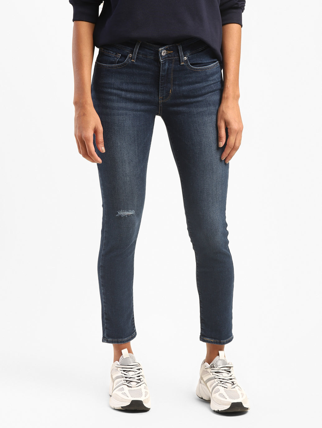 Women's 711 Blue Skinny Fit Mid Rise Jeans - b5364f1e-17c2-4062-92bc-bff7f56b91fb View