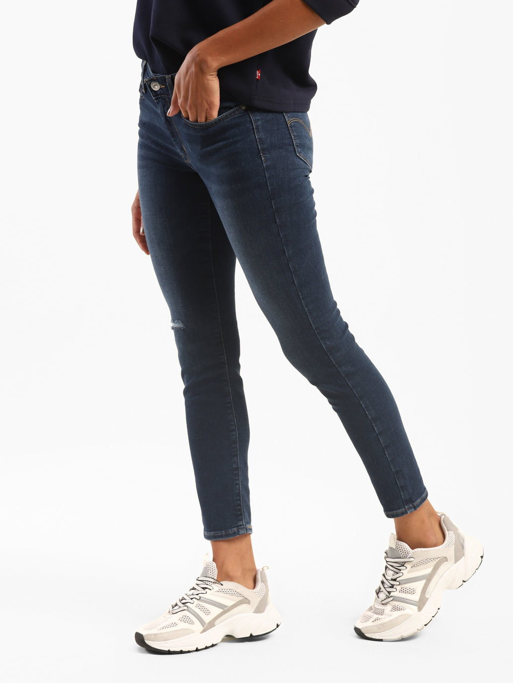 Women's 711 Blue Skinny Fit Mid Rise Jeans - 6fa4d628-572b-4ce7-9991-a808e16c6e29 View