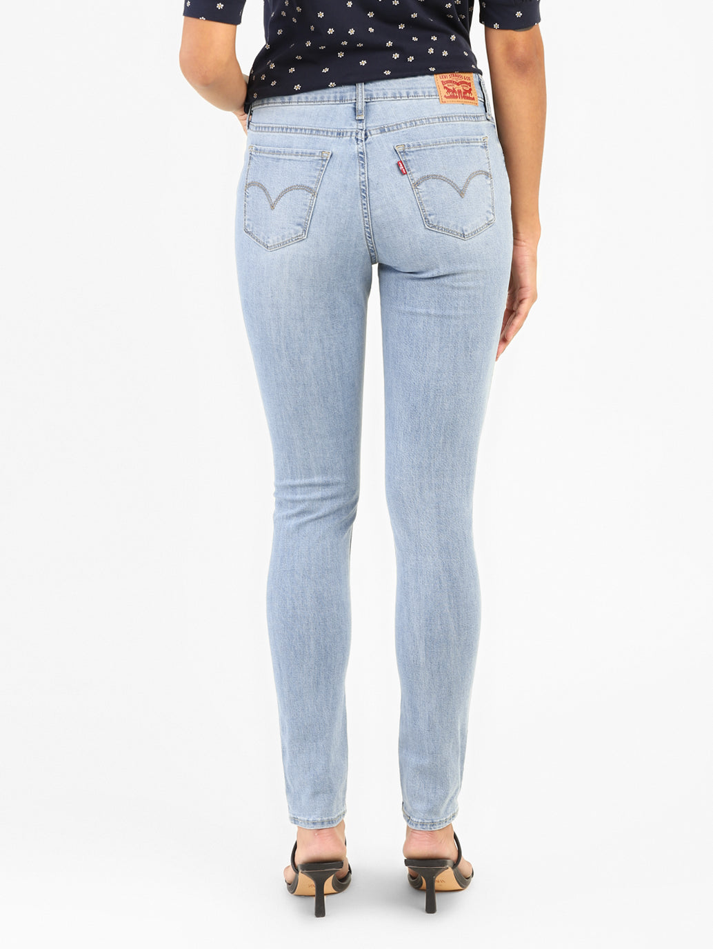 Women's 711 Blue Skinny Fit Mid Rise Jeans - e29e3ee2-3260-41cc-acf3-260797f88170 View