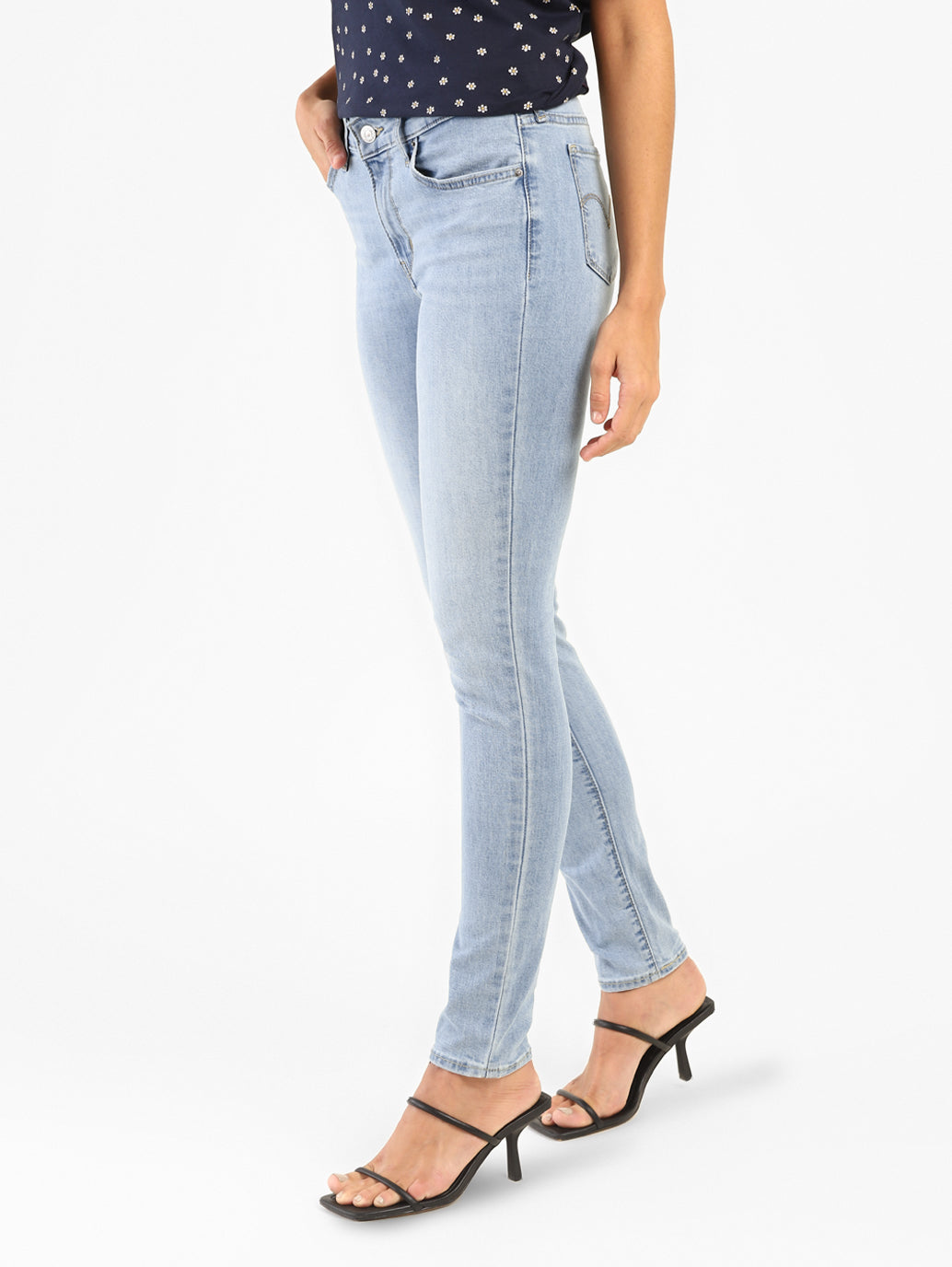 Women's 711 Blue Skinny Fit Mid Rise Jeans - d799bfb6-a269-4ef0-b82b-03220cd44cdd View