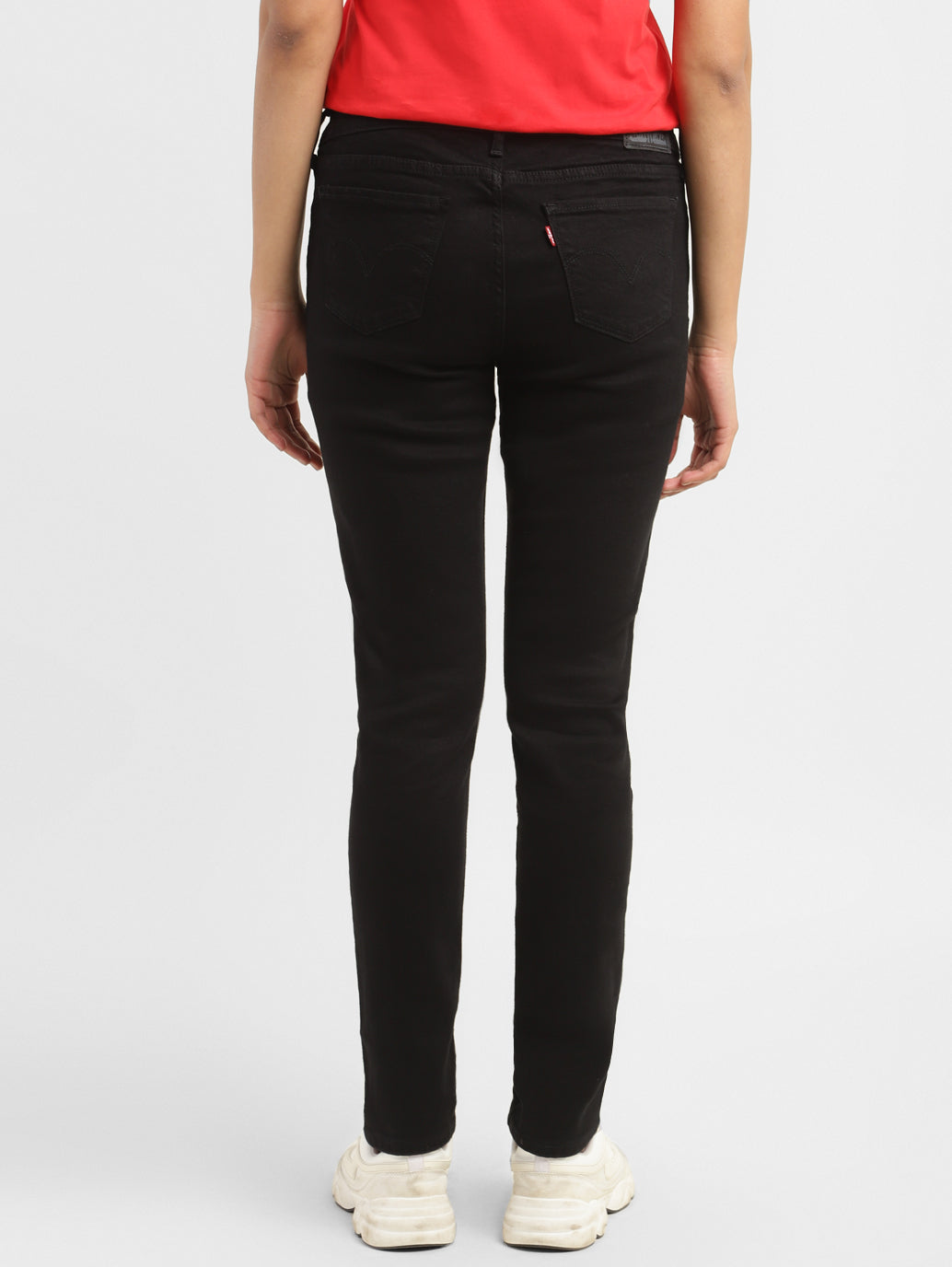 Women's 711 Black Skinny Fit Mid Rise Jeans - 03ff7067-73d3-4244-882c-6b3ddd2dcb6d View