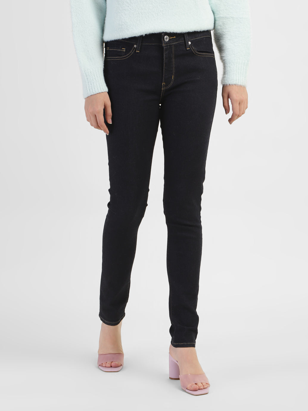 Women's 711 Blue Skinny Fit Mid Rise Jeans - 467565a5-8e28-43f3-9175-ad44c979480a View
