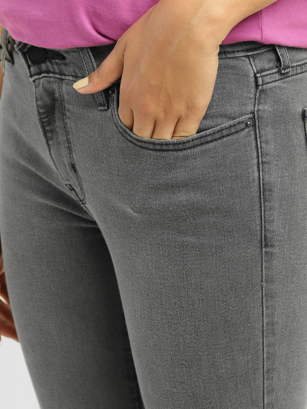 Women's 711 Grey Skinny Fit Mid Rise Jeans - 608023c5-110a-4d43-bf81-b54d9a393208 View