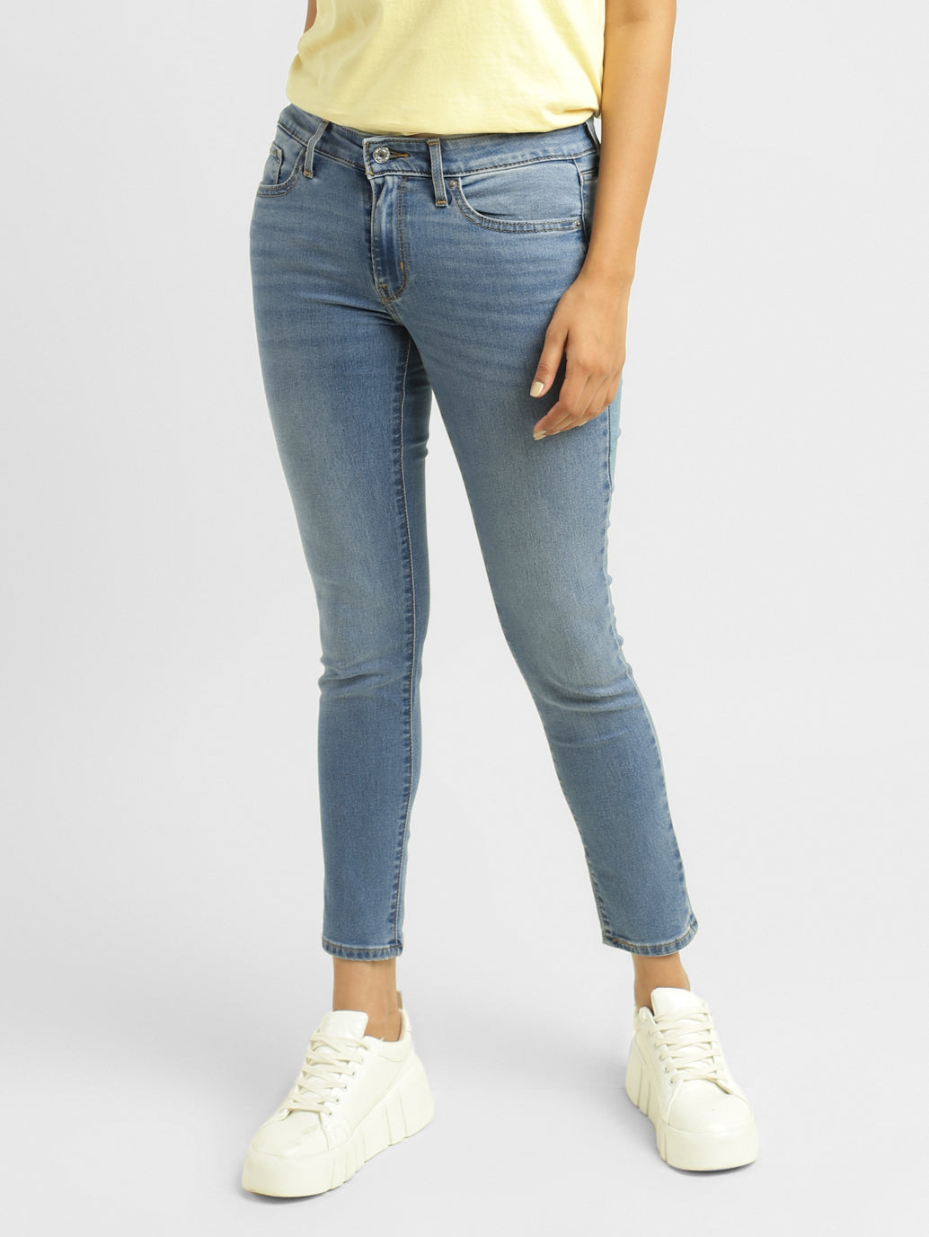 Women's 711 Blue Skinny Fit Mid Rise Jeans - 0d07f8a5-86a6-4718-85a0-40188cf80d76 View