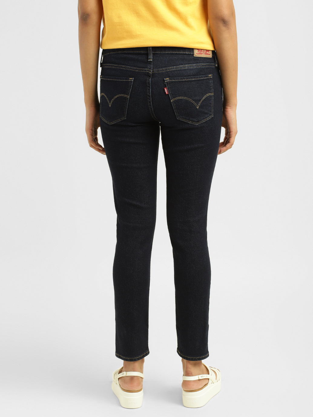 Women's 711 Blue Skinny Fit Mid Rise Jeans - b8275bd1-da91-40f3-9c7a-7c410539368f View
