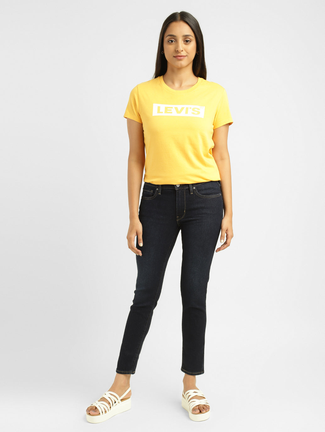 Women's 711 Blue Skinny Fit Mid Rise Jeans - c3e5f64e-d902-4b1e-b583-191e6dc8c8f9 View