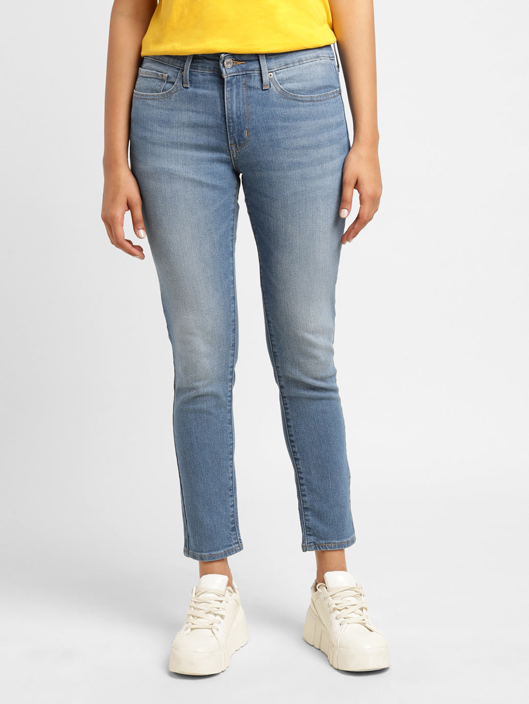 Women's 711 Blue Skinny Fit Mid Rise Jeans - c3e528cb-f3cf-4ca8-a9a7-5a4b99631fca View