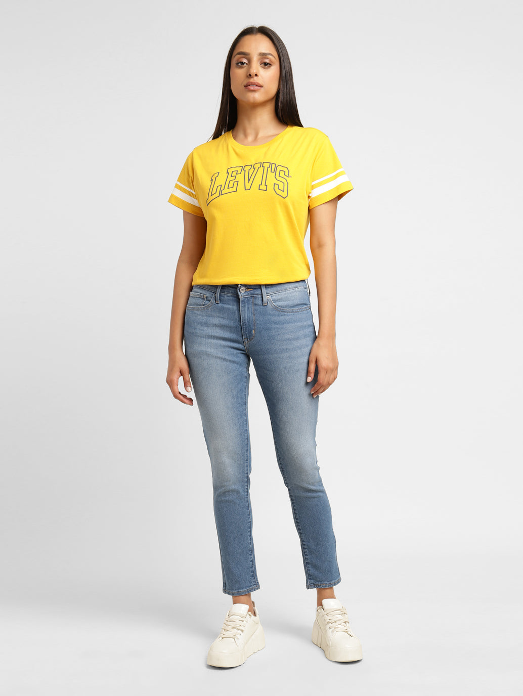 Women's 711 Blue Skinny Fit Mid Rise Jeans - 2f3fb775-a6b1-410d-ad2c-78cb869e1160 View