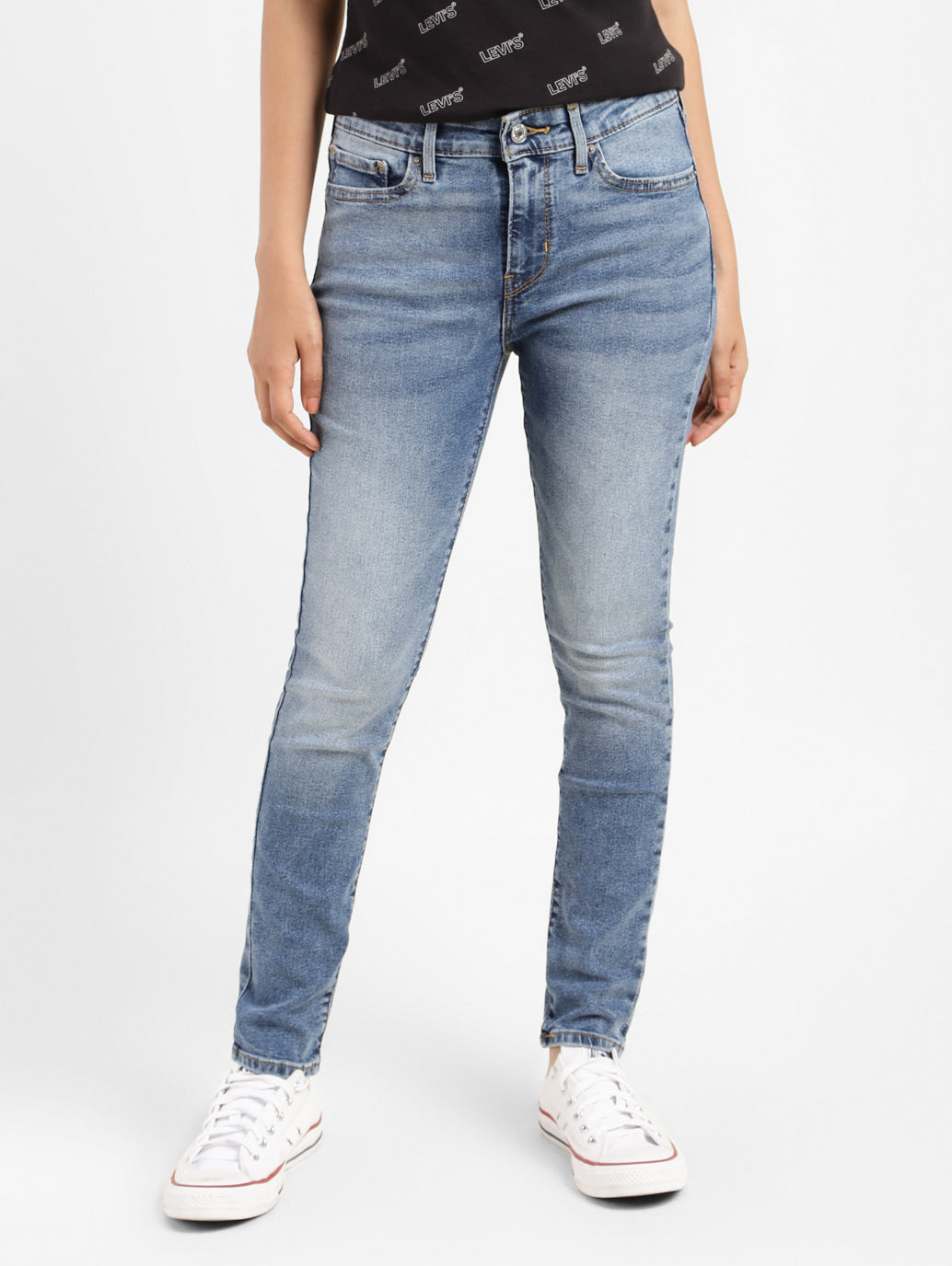 Women's 711 Blue Skinny Fit Mid Rise Jeans - f9a7da1b-a013-4cd6-895c-b41ed257276e View