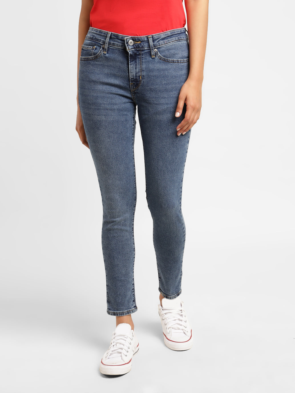 Women's 711 Blue Skinny Fit Mid Rise Jeans - a28a6b2d-c48b-4380-98b8-2cbb726a4f22 View