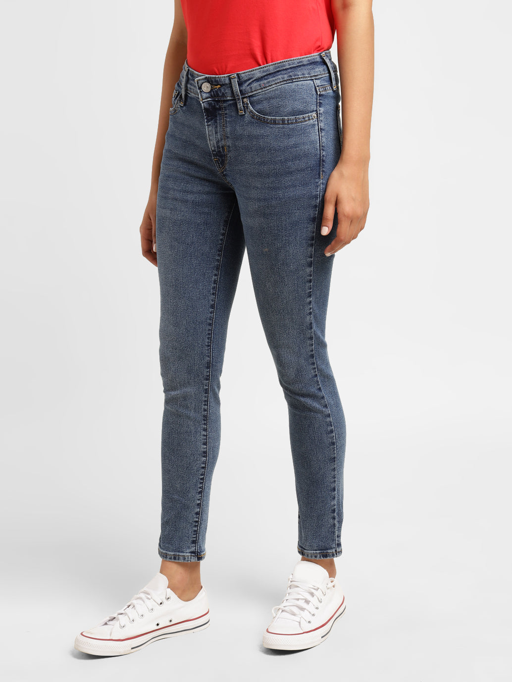 Women's 711 Blue Skinny Fit Mid Rise Jeans - f91fd166-978e-47a2-b71f-8d13a668a945 View