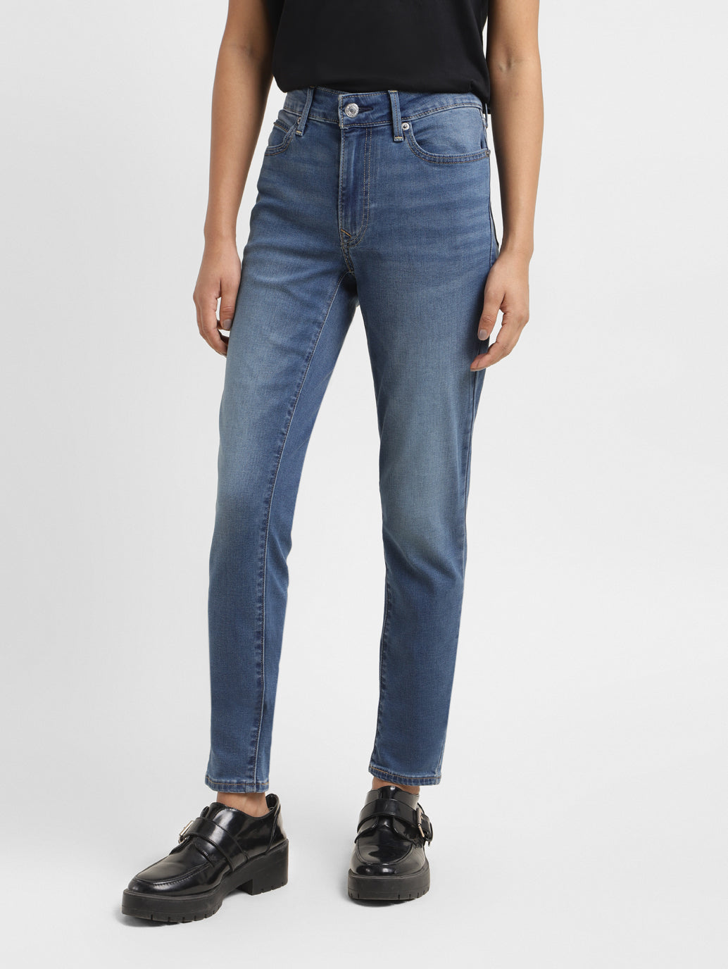 Women's 711 Blue Skinny Fit Mid Rise Jeans - af5c3afd-8872-408c-85e9-6ef77878ebf2 View