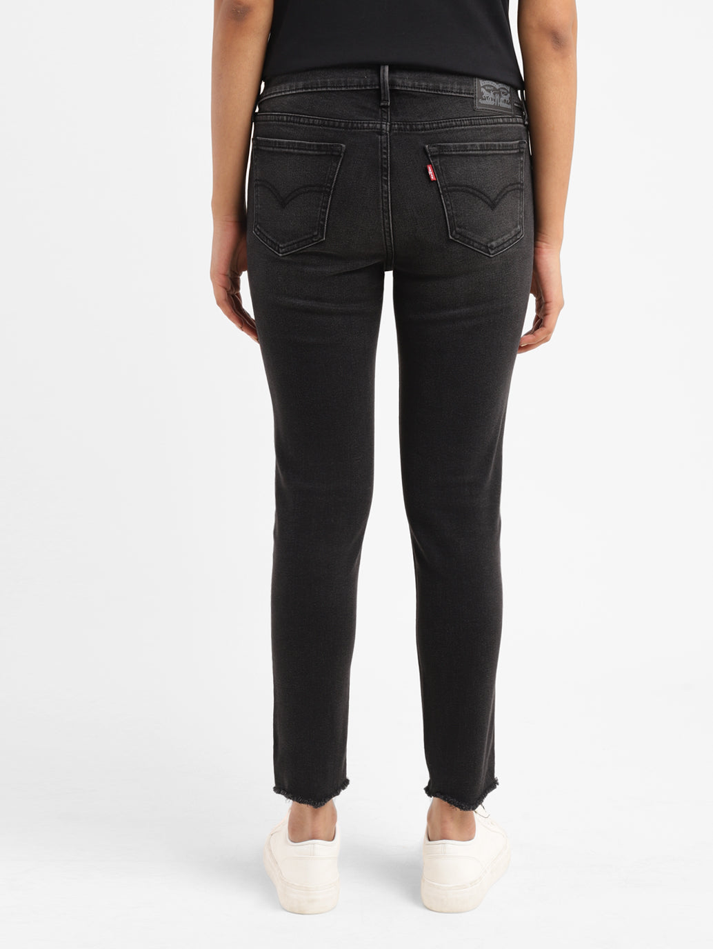 Women's 711 Black Skinny Fit Mid Rise Jeans - bb6a5123-f759-4ec8-bcac-18d979c0c6e7 View