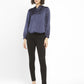 Women's 711 Black Skinny Fit Mid Rise Jeans - ModelFront View
