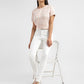 Women's 711 White Skinny Fit Mid Rise Jeans - StyleShot View