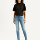 Women's 711 Blue Skinny Fit Mid Rise Jeans - Front View