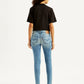 Women's 711 Blue Skinny Fit Mid Rise Jeans - Back View