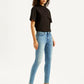 Women's 711 Blue Skinny Fit Mid Rise Jeans - Side View