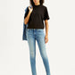 Women's 711 Blue Skinny Fit Mid Rise Jeans - Styleshot View