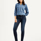 Women's 711 Navy Blue Skinny Fit Mid Rise Jeans - Styleshot View