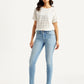 Women's 711 Light Blue Skinny Fit Mid Rise Jeans - Styleshot View