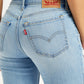 Women's 711 Light Blue Skinny Fit Mid Rise Jeans - Detail View