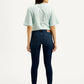 Women's 711 Navy Blue Skinny Fit Mid Rise Jeans - Back View