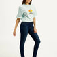 Women's 711 Navy Blue Skinny Fit Mid Rise Jeans - Side View
