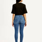 Women's 711 Blue Skinny Fit Mid Rise Jeans - Back View