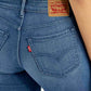 Women's 711 Blue Skinny Fit Mid Rise Jeans - Detail View
