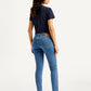 Women's 711 Blue Skinny Fit Mid Rise Jeans - Back View
