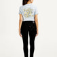 Women's 711 Black Skinny Fit Mid Rise Jeans - Back View