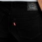 Women's 711 Black Skinny Fit Mid Rise Jeans - Detail View