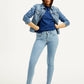 Women's 711 Blue Skinny Fit Mid Rise Jeans - Styleshot View