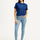 Women's 711 Blue Skinny Fit Mid Rise Jeans - Front View