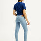 Women's 711 Blue Skinny Fit Mid Rise Jeans - Back View