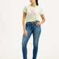 Women's 711 Blue Skinny Fit Mid Rise Jeans - Styleshot View