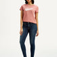 Women's 711 Dark Indigo Skinny Fit Mid Rise Jeans - Styleshot View