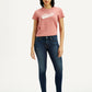 Women's 711 Dark Indigo Skinny Fit Mid Rise Jeans - Front View