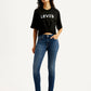 Women's 711 Blue Skinny Fit Mid Rise Jeans - Styleshot View