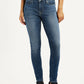 Women's 711 Indigo Skinny Fit Mid Rise Jeans - Front View