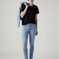 Women's 711 Light Blue Skinny Fit Mid Rise Jeans - Styleshot View