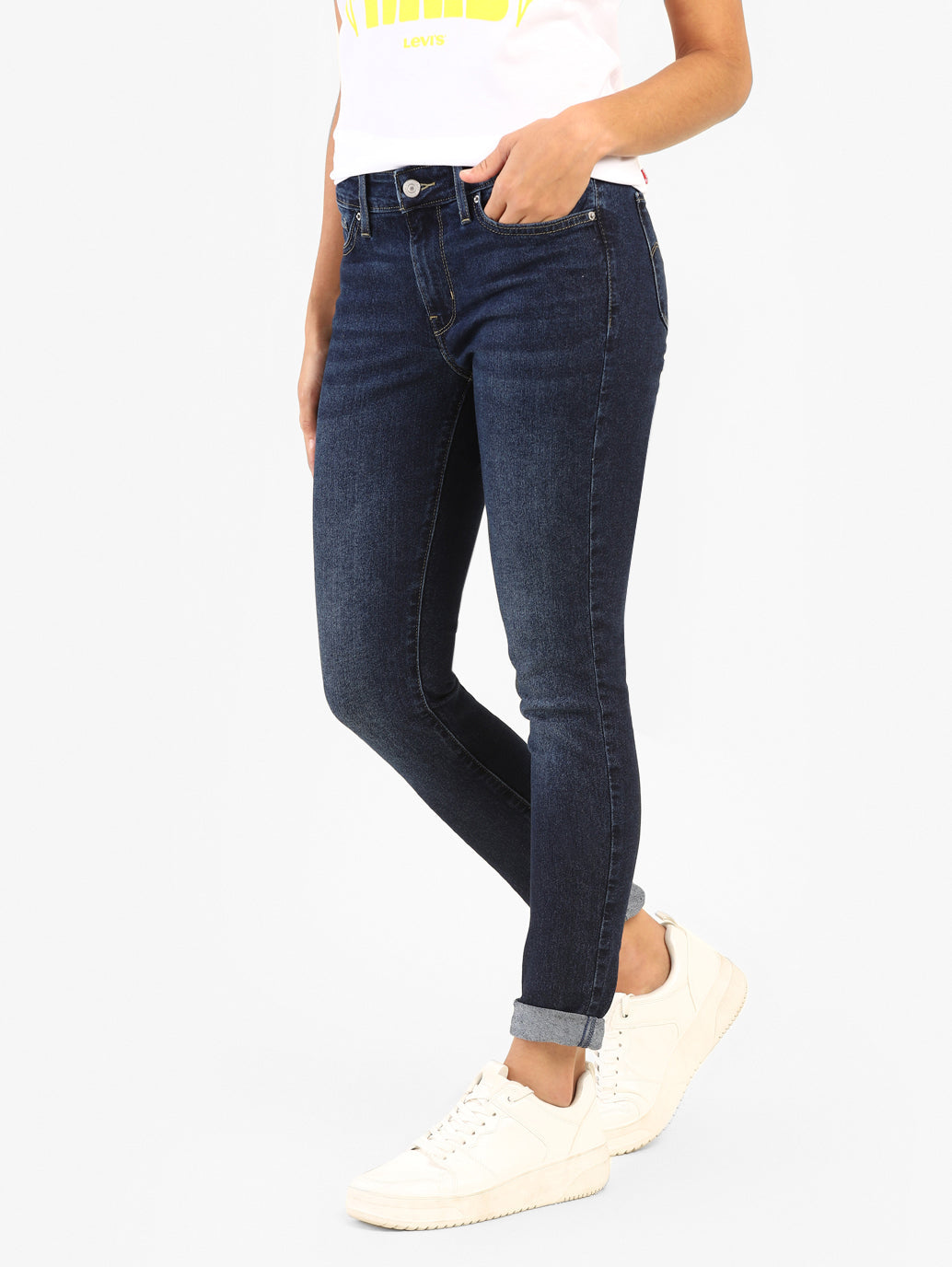 Women's 710 Blue Skinny Fit Mid Rise Jeans - e148309f-c344-4a62-a1d4-602bfad26b4f View