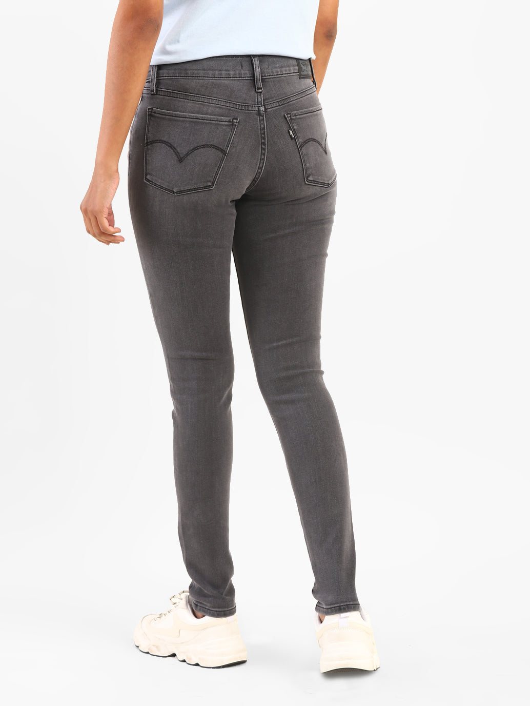 Women's 710 Grey Skinny Fit Mid Rise Jeans - 483688de-e915-46d8-9c5e-7980fa6b4013 View