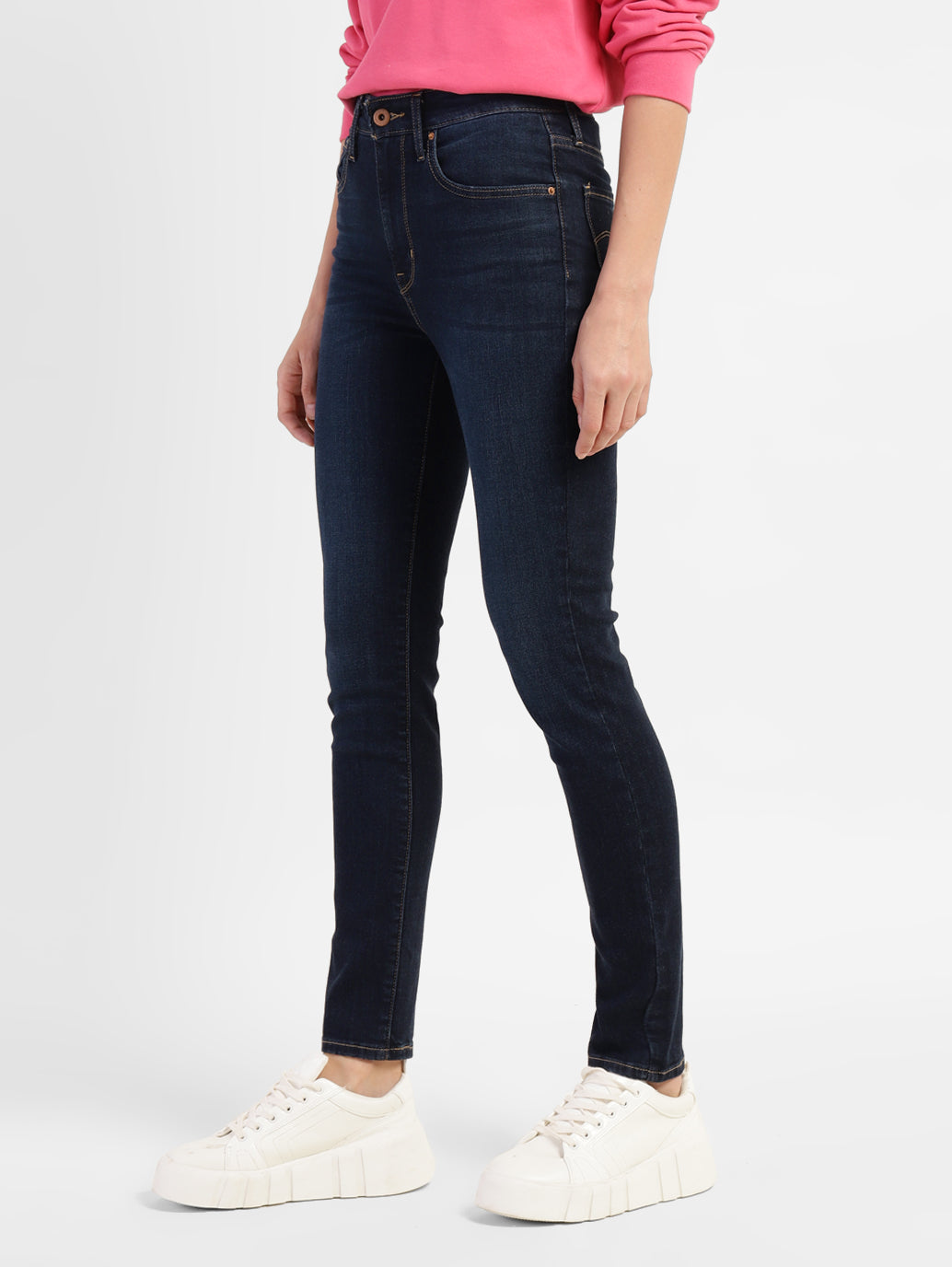 Women's 710 Blue Skinny Fit Mid Rise Jeans - 0ab295b3-5ec4-4d33-b456-9ed0e7e7dc15 View