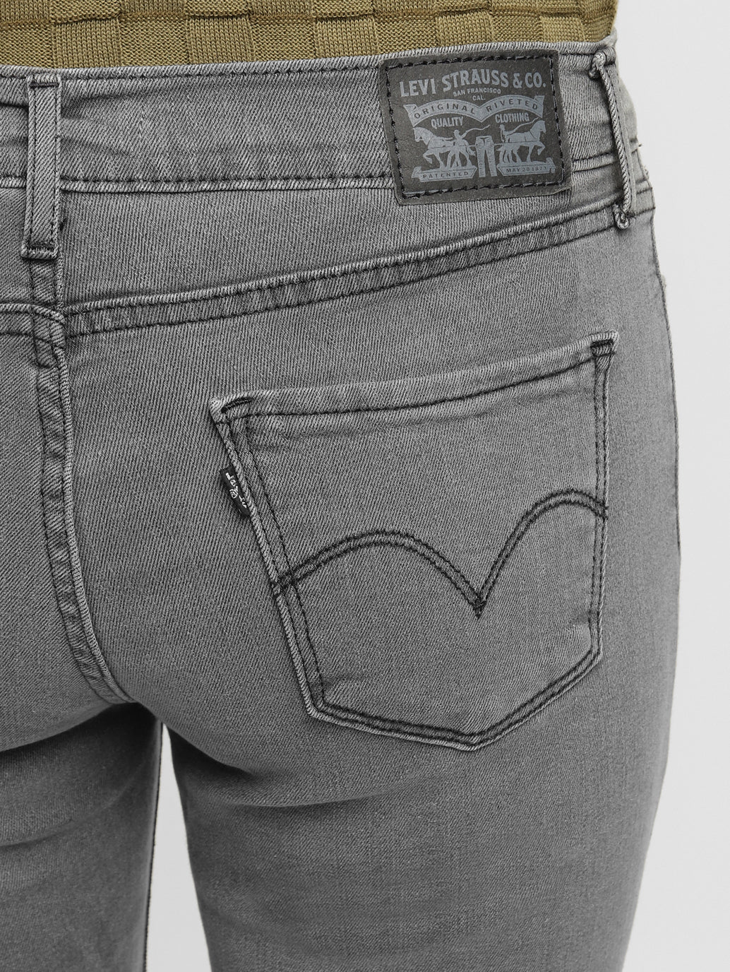 Women's 710 Grey Skinny Fit Mid Rise Jeans - c22e99f1-3df7-45d2-92a8-3eae5f406234 View