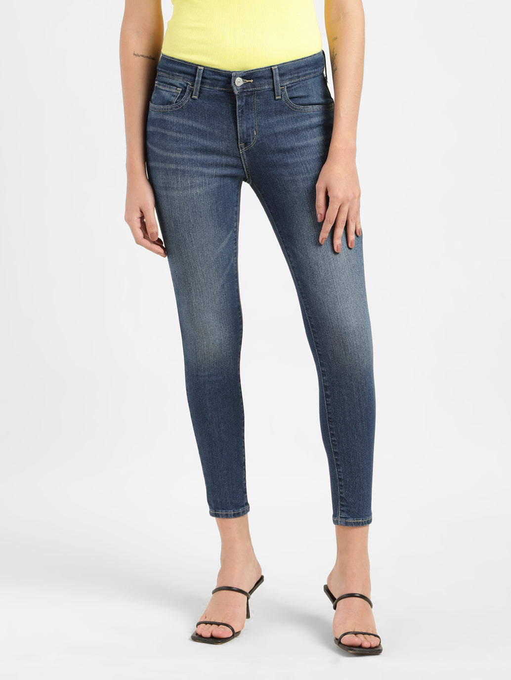 Women's 710 Blue Skinny Fit Mid Rise Jeans - 8214186b-f4b4-4f0f-a33f-491079e39041 View