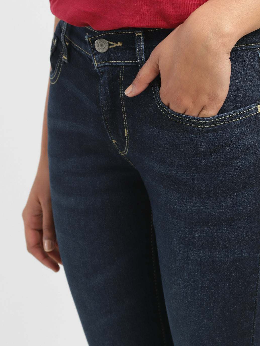 Women's 710 Blue Skinny Fit Mid Rise Jeans - 26b47c6a-5450-4ad5-b8d5-5f7a7bb69134 View